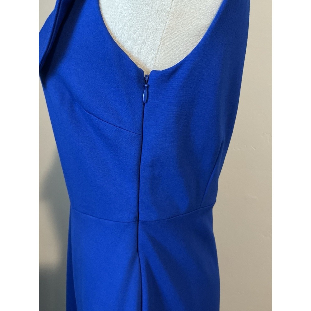 Banana Republic Radiant One Shoulder Dress Royal Pockets Blue Sz 6‎ - Picture 6 of 16